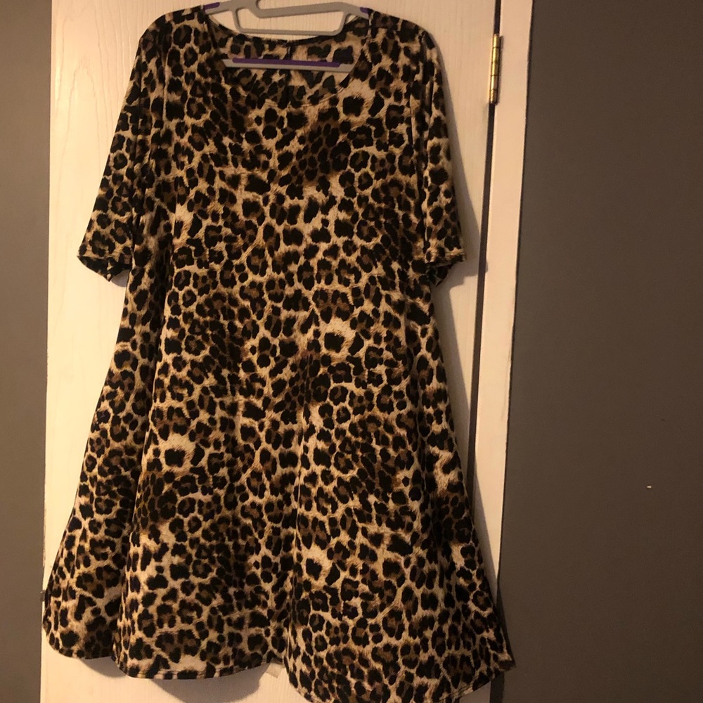 Cheetah skater t shirt dress